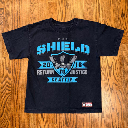 WWE The Shield Return to Justice Seattle 2018 Graphic T-Shirt Youth Black