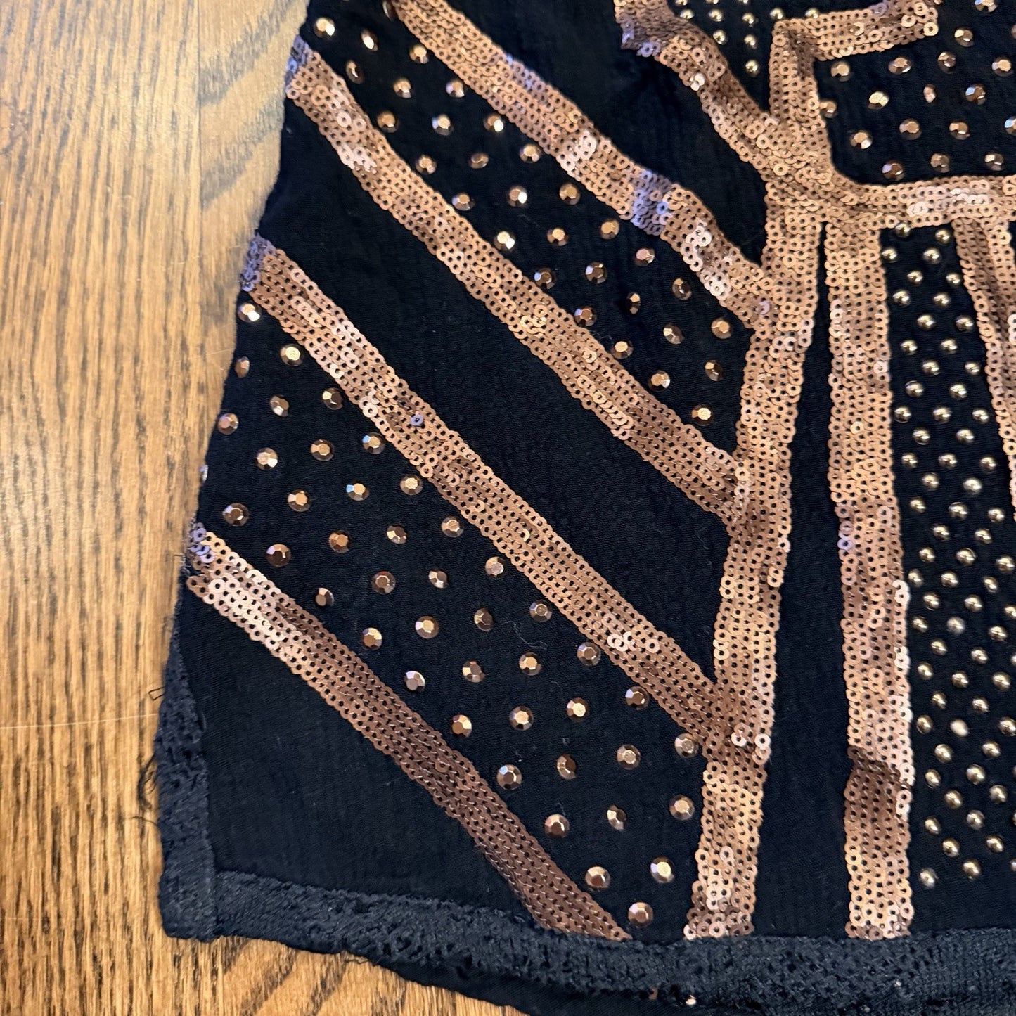 Miss Me Y2K style Embellished Top Black Lace back Size S Racer Tank