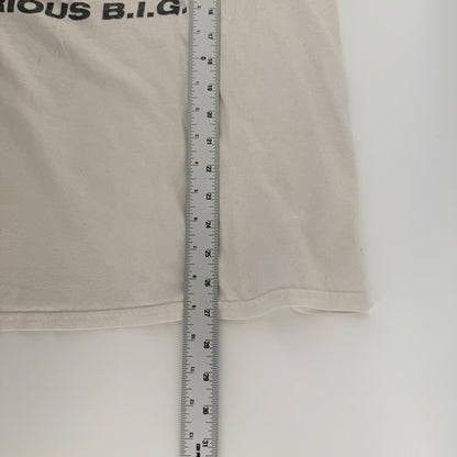 The Notorious B.I.G. Graphic T-Shirt Biggie Smalls Rap Tee Large Cream