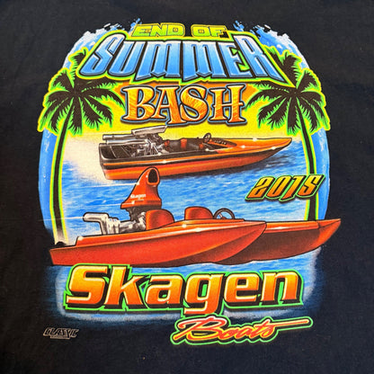 Gildan Skagen Boats End of Summer Bash 2015 Graphic T-Shirt 2XL Black