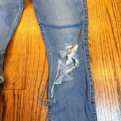 Hollister Ultra High-Rise Jean Legging Distressed Ripped Knee 3R W26 Blue