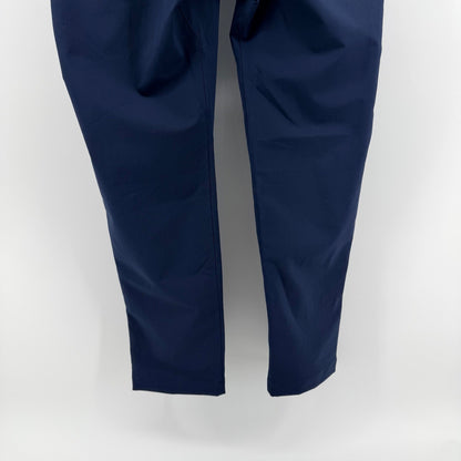 Lululemon New Venture Trouser Slim Fit Pique Tech Pants 38W Navy Blue Athleisure