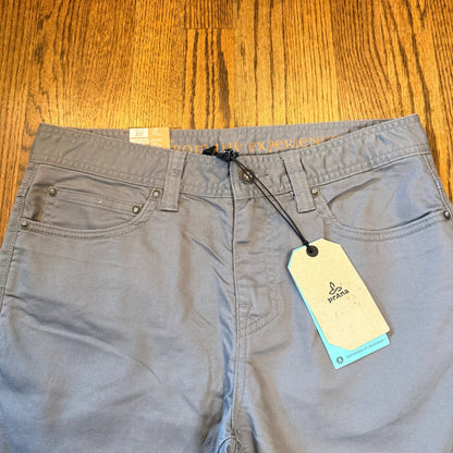Prana Bridger Jean Slim Fit Organic Stretch Denim Pants 30x34 Gravel Grey NWT