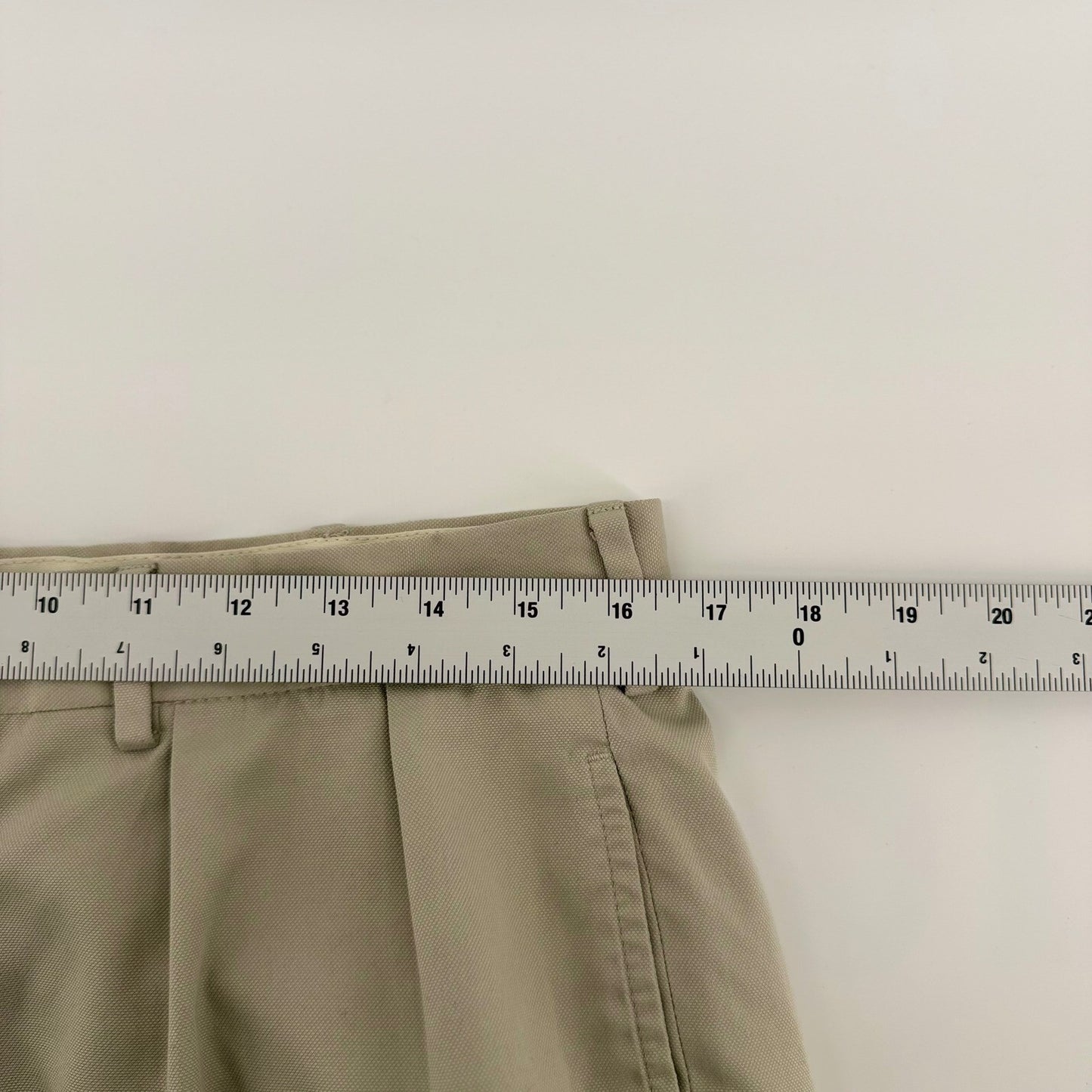 Polo Golf Ralph Lauren Pleated Khaki Trousers Relaxed Fit Cuffed 34x34 Tan