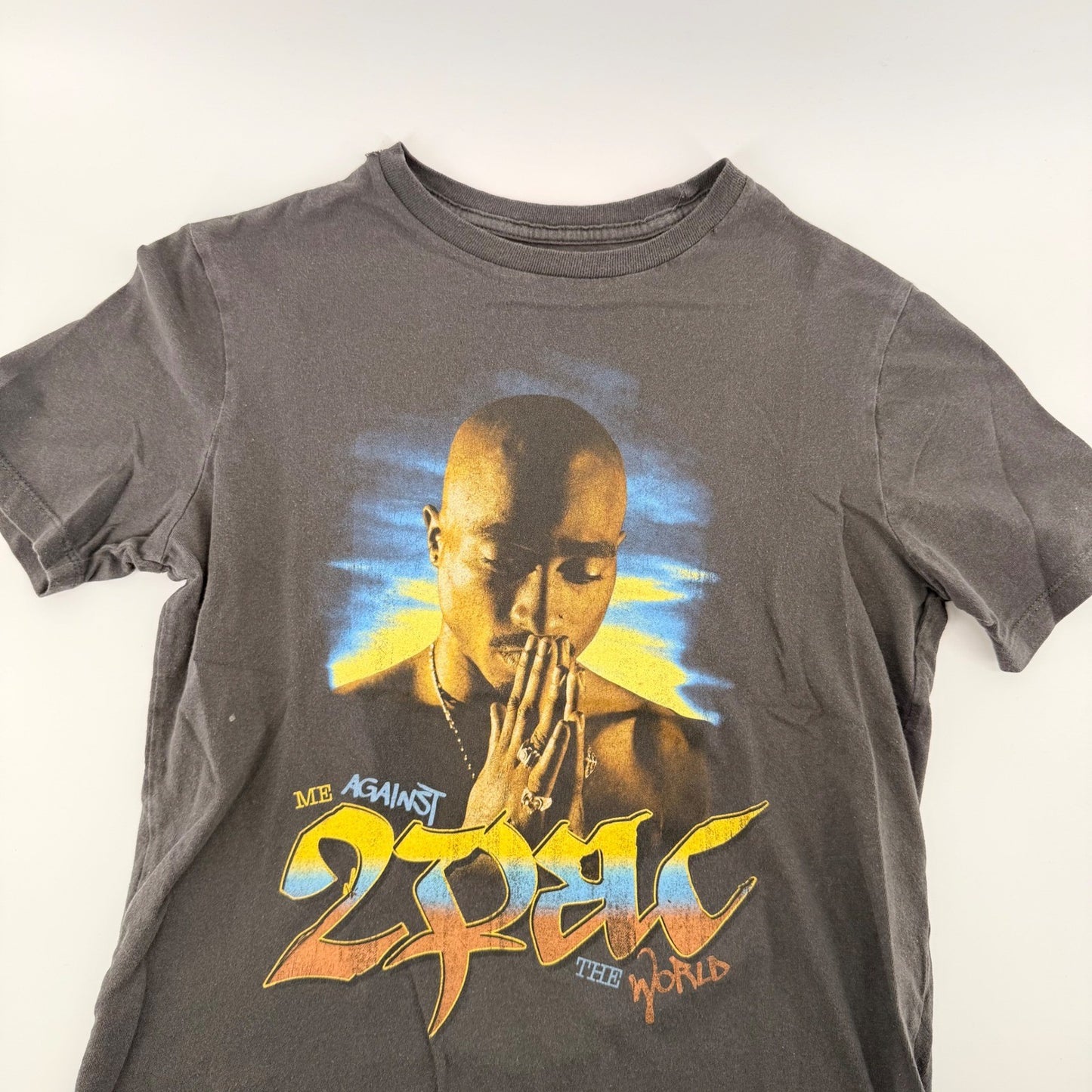 Old Navy 2Pac Me Against the World Graphic T-Shirt Kids XL 14-16 Black Rap Tee