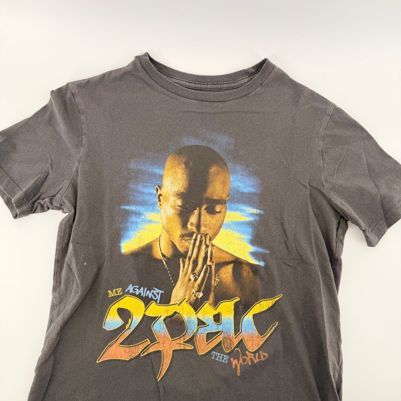 Old Navy 2Pac Me Against the World Graphic T-Shirt Kids XL 14-16 Black Rap Tee