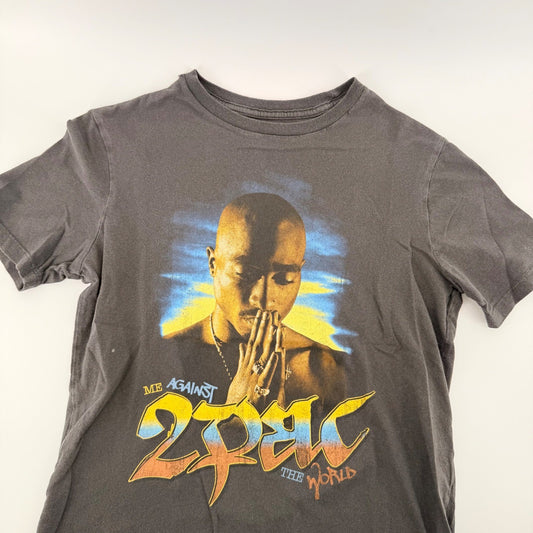 Old Navy 2Pac Me Against the World Graphic T-Shirt Kids XL 14-16 Black Rap Tee