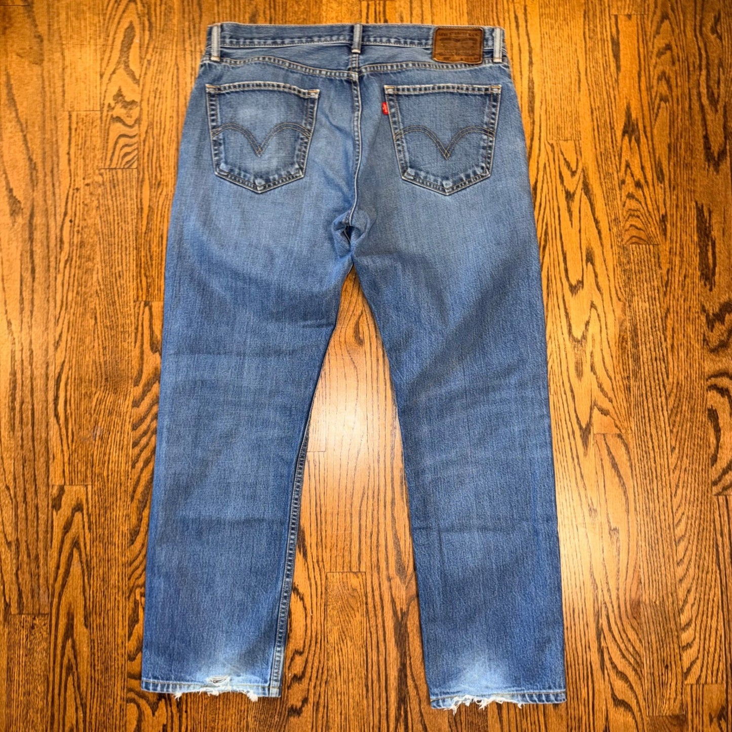 Levi's 505 Brooks Brothers Regular Fit Straight Leg Jeans 35x30 Blue Vintage