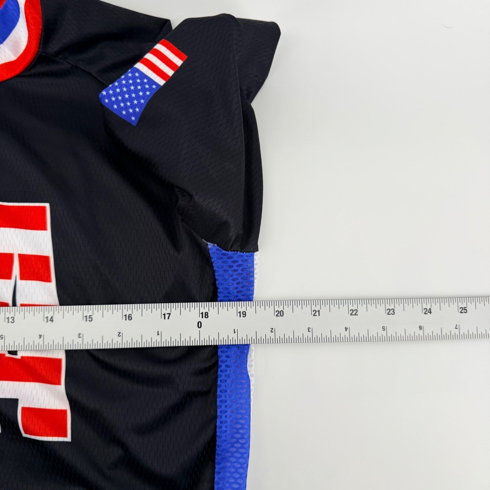 Unbranded First Responders USA Cycling Jersey Full Zip Patriotic L Black