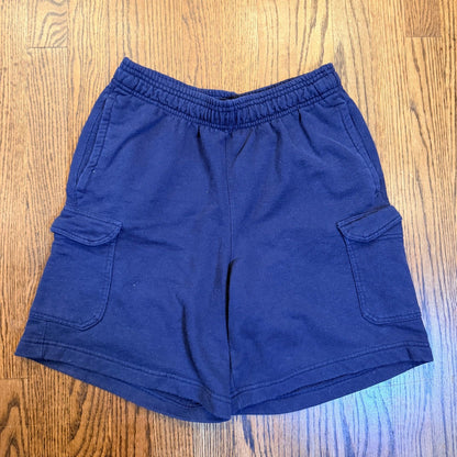 Champion Authentic Athleticwear Fleece Cargo Shorts Navy Blue Medium 90s Y2K