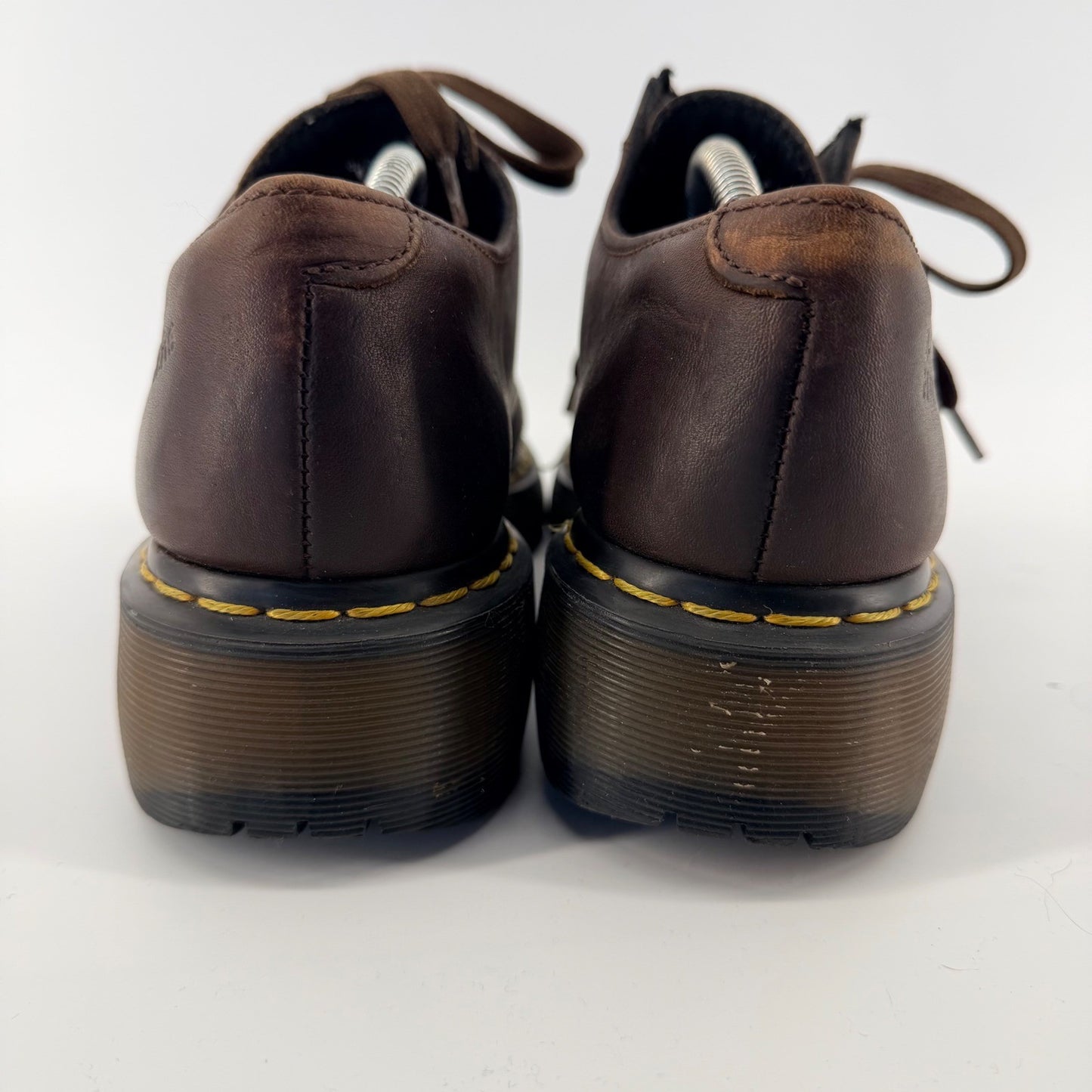 Dr. Martens Vintage Platform Leather Oxford Chunky Grunge Brown Mens 8 Womens 9
