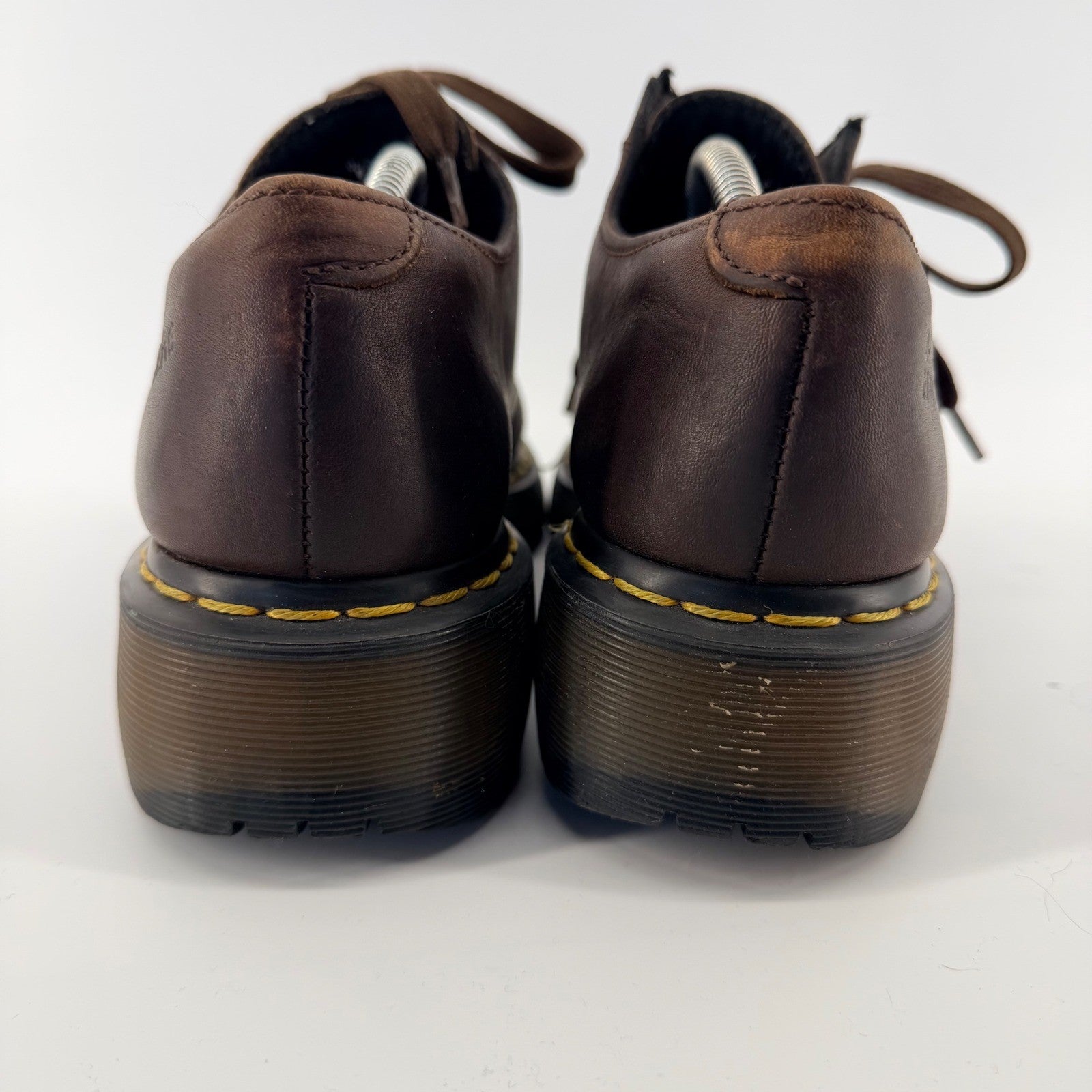 Dr. Martens Vintage Platform Leather Oxford Chunky Grunge Brown Mens 8 Womens 9