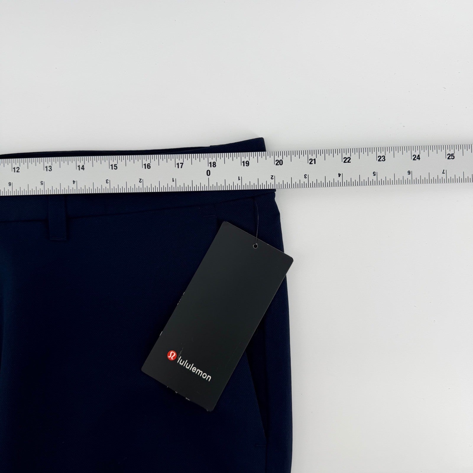 Lululemon New Venture Trouser Slim Fit Pique Tech Pants 38W Navy Blue Athleisure