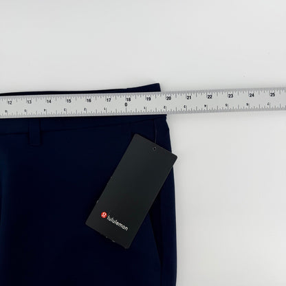 Lululemon New Venture Trouser Slim Fit Pique Tech Pants 38W Navy Blue Athleisure