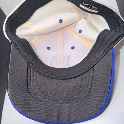Nike Duke Blue Devils Legacy91 Dri-FIT Hat Fitted Mesh Cap White Blue OSFM