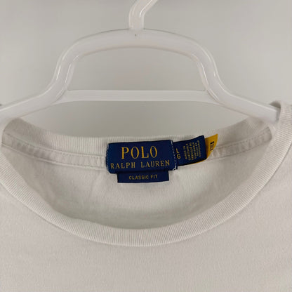 Polo Ralph Lauren Paris New York London Graphic T-Shirt Classic Fit Large White