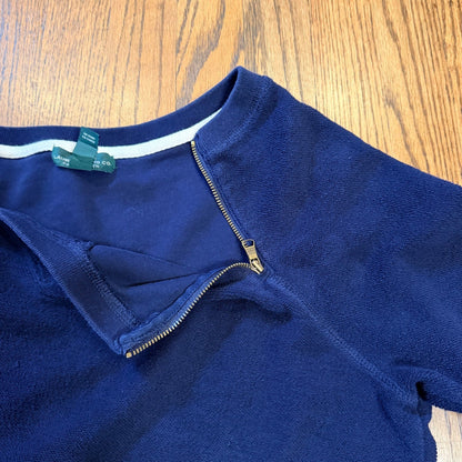 Lauren Jeans Co Ralph Lauren Shoulder Zip Sweatshirt L Navy Blue