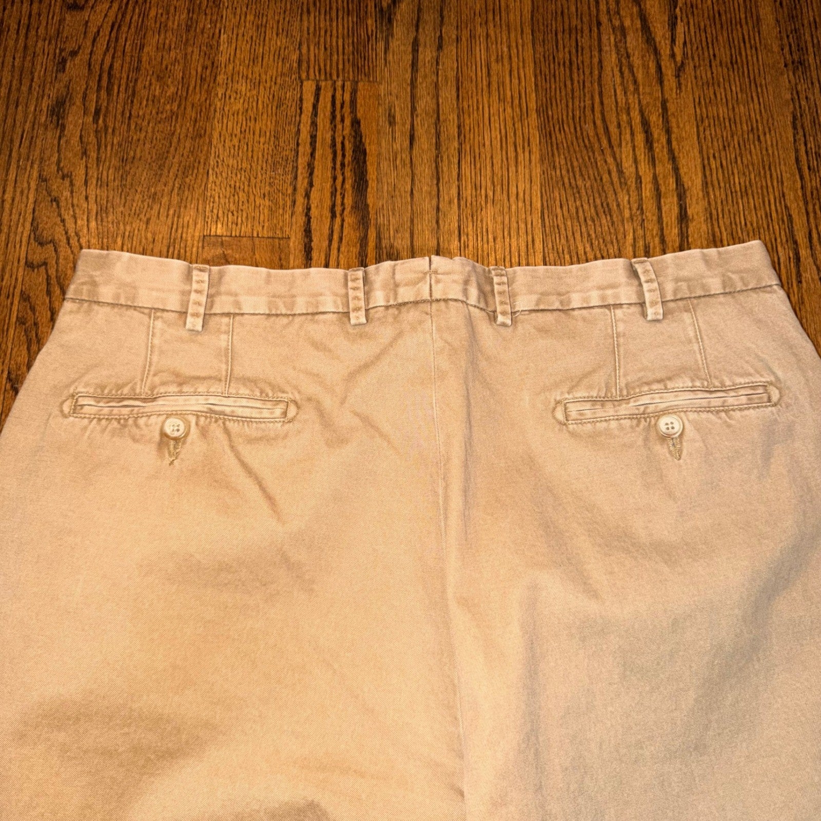 Peter Millar Pima Cotton Chino Pants Flat Front 36 Khaki Tan Preppy Casual