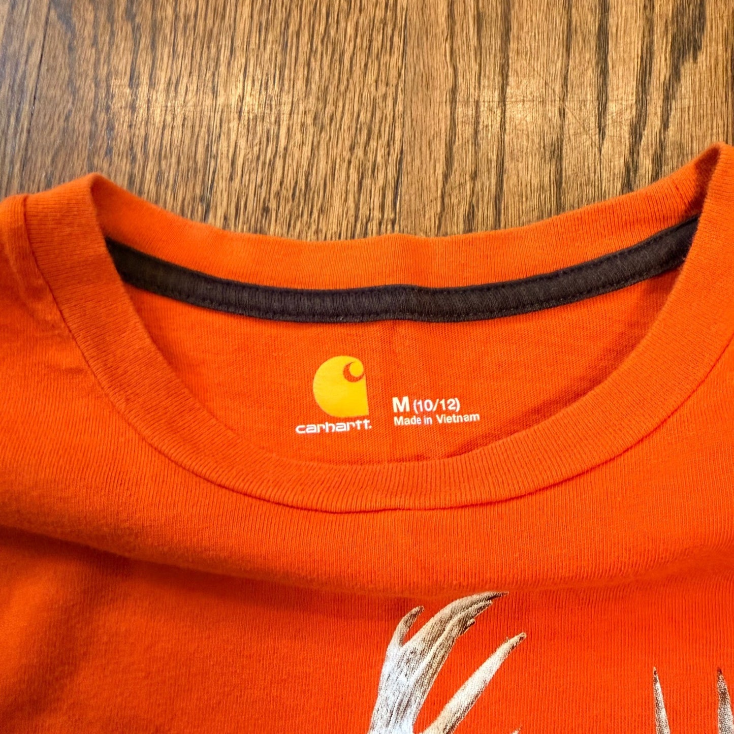 Carhartt Wildlife Tracker Long Sleeve Graphic Tee Size M 10/12 Hunter Orange