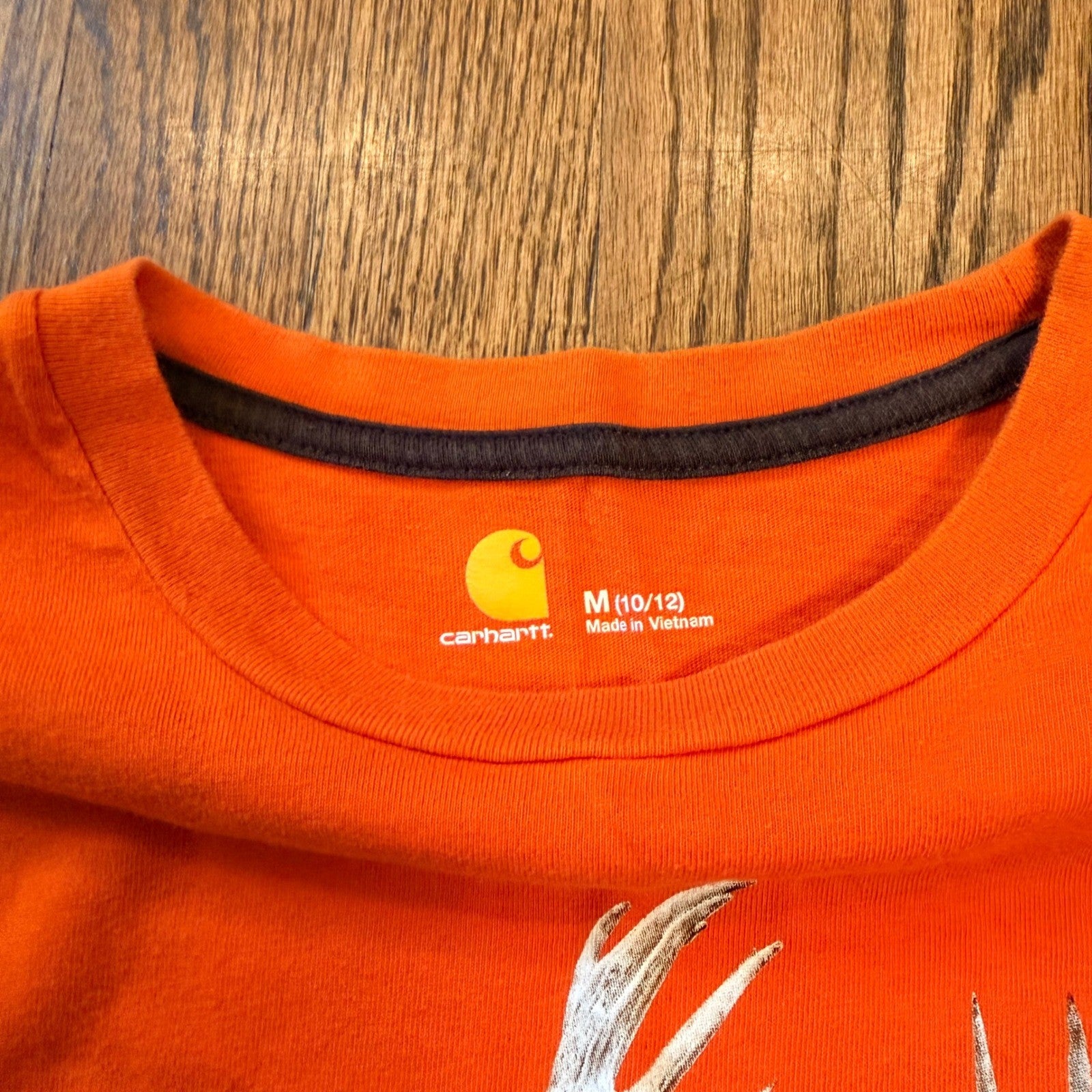 Carhartt Wildlife Tracker Long Sleeve Graphic Tee Size M 10/12 Hunter Orange