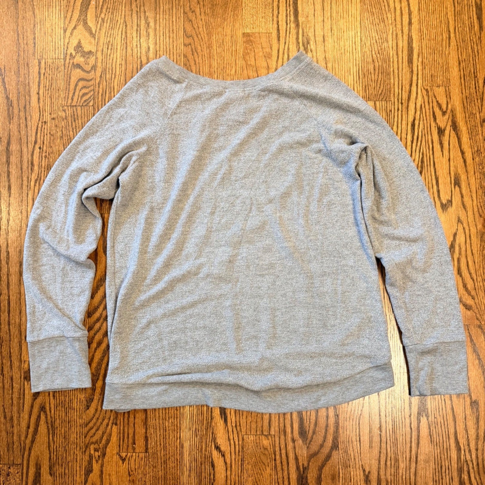Disney Mickey Mouse Sweatshirt Shoulder Zip Embroidered Top XL Gray