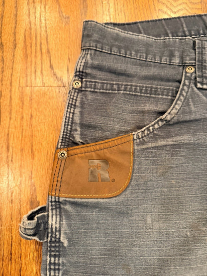 Wrangler Riggs Workwear Ripstop Pants 31x30 Blue Distressed Carpenter