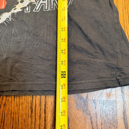Def Leppard Graphic Band T-Shirt Leopard Rock Logo Size Large Black