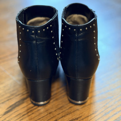 Michael Kors Gemma Leather Ankle Boot Charcoal Size 6