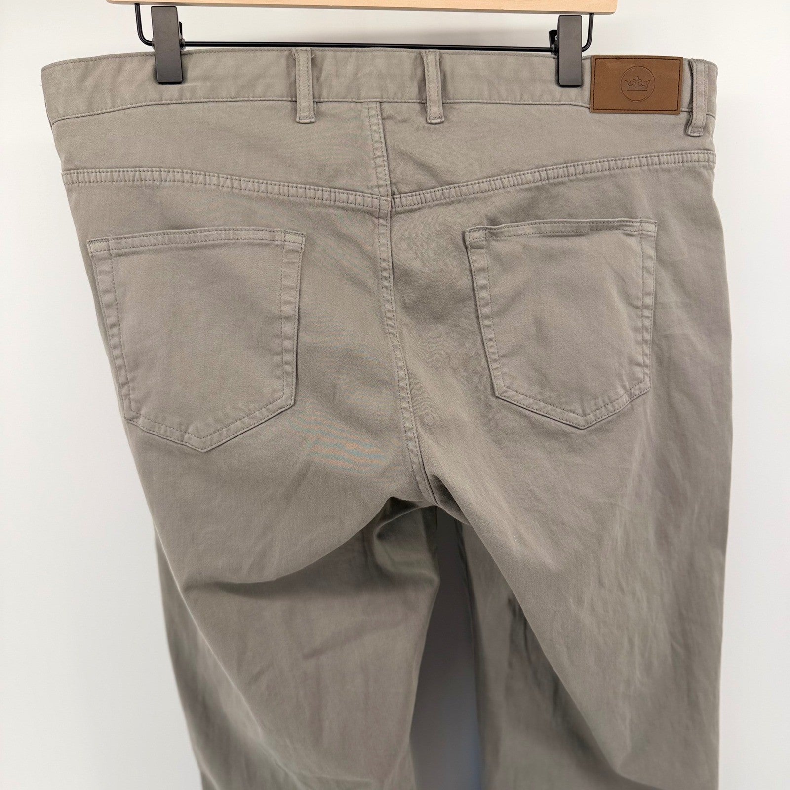Peter Millar Crown 5-Pocket Pants Straight Leg Chino Golf Trousers 38 Grey Prep