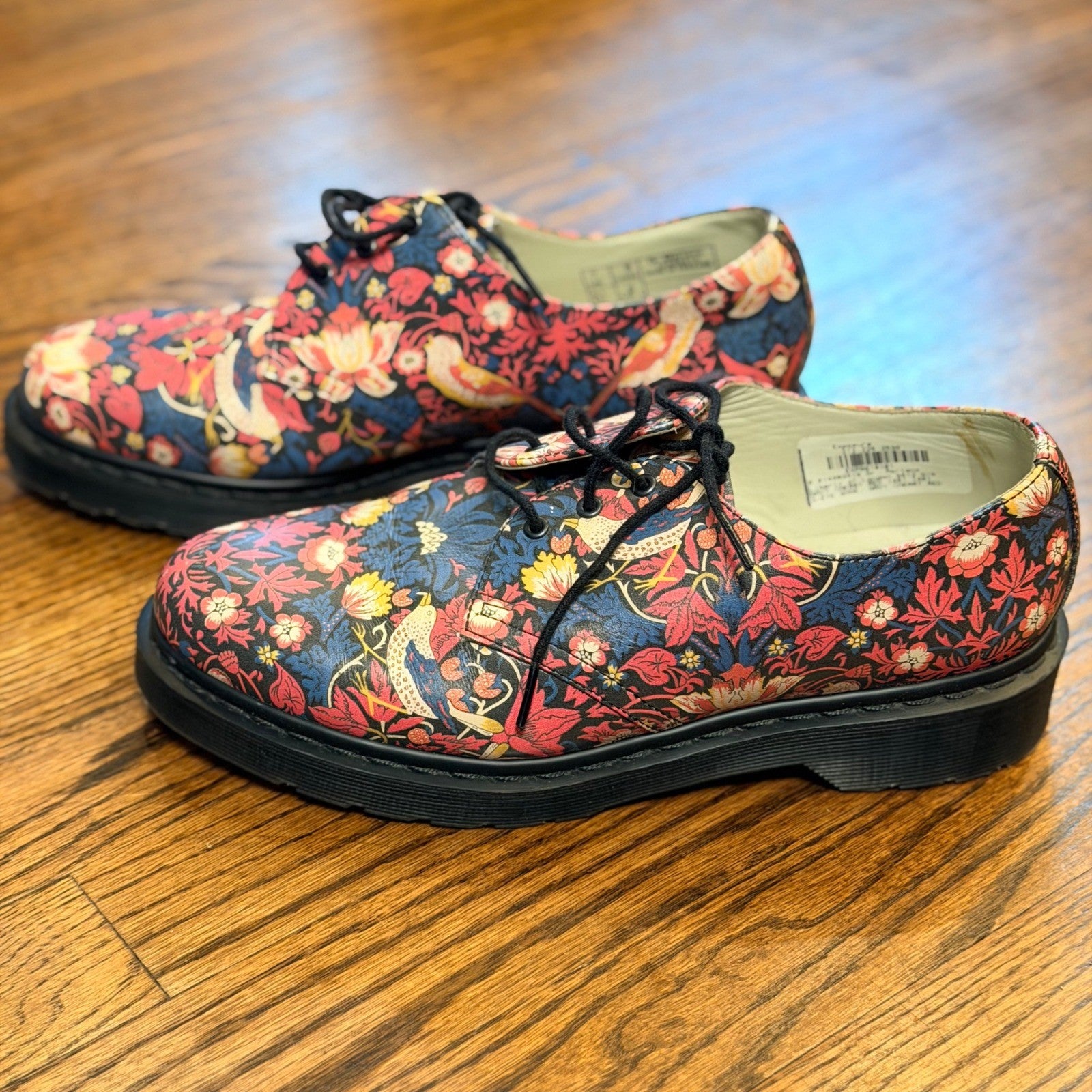 Dr. Martens x Liberty 1461 Strawberry Thief Floral Leather Shoes Size 8M 7W Rare