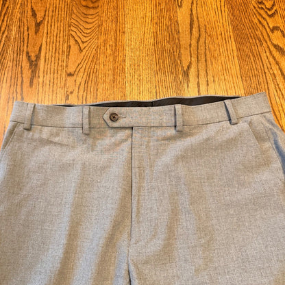 Lauren Ralph Lauren Dress Pants Mens 36x28 Hemmed Grey Flat Front Trousers