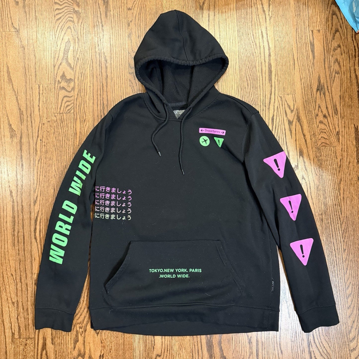 Brooklyn Cloth Worldwide Hoodie Tokyo New York Paris Size XL PreOwned Good