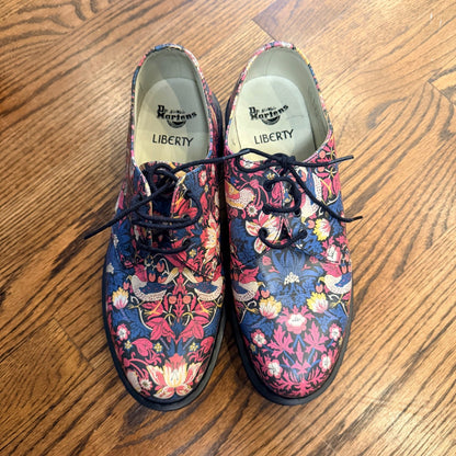Dr. Martens x Liberty 1461 Strawberry Thief Floral Leather Shoes Size 8M 7W Rare