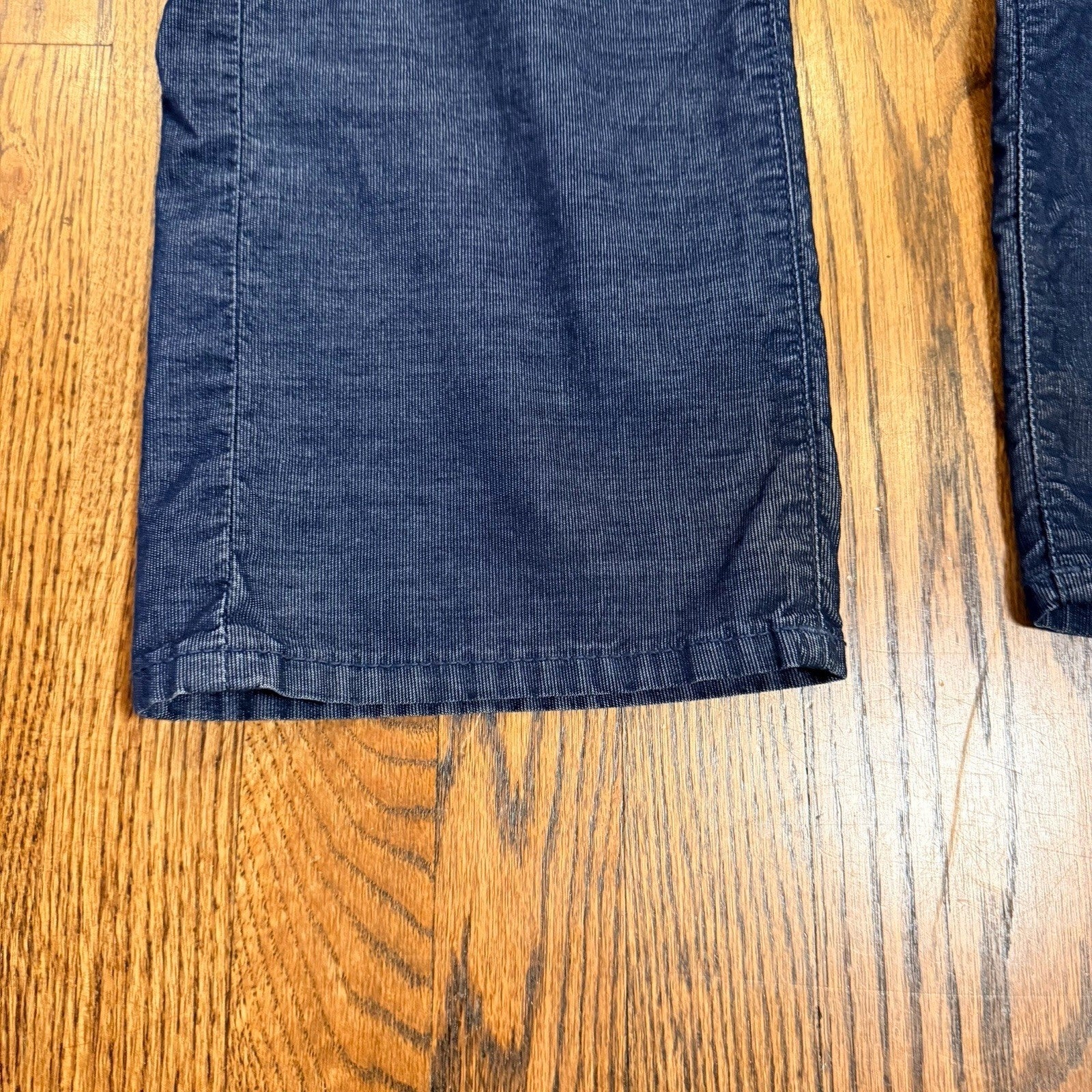 True Religion Ricky Relaxed Straight Cord Pants 36 Blue Horseshoe Flap Pocket
