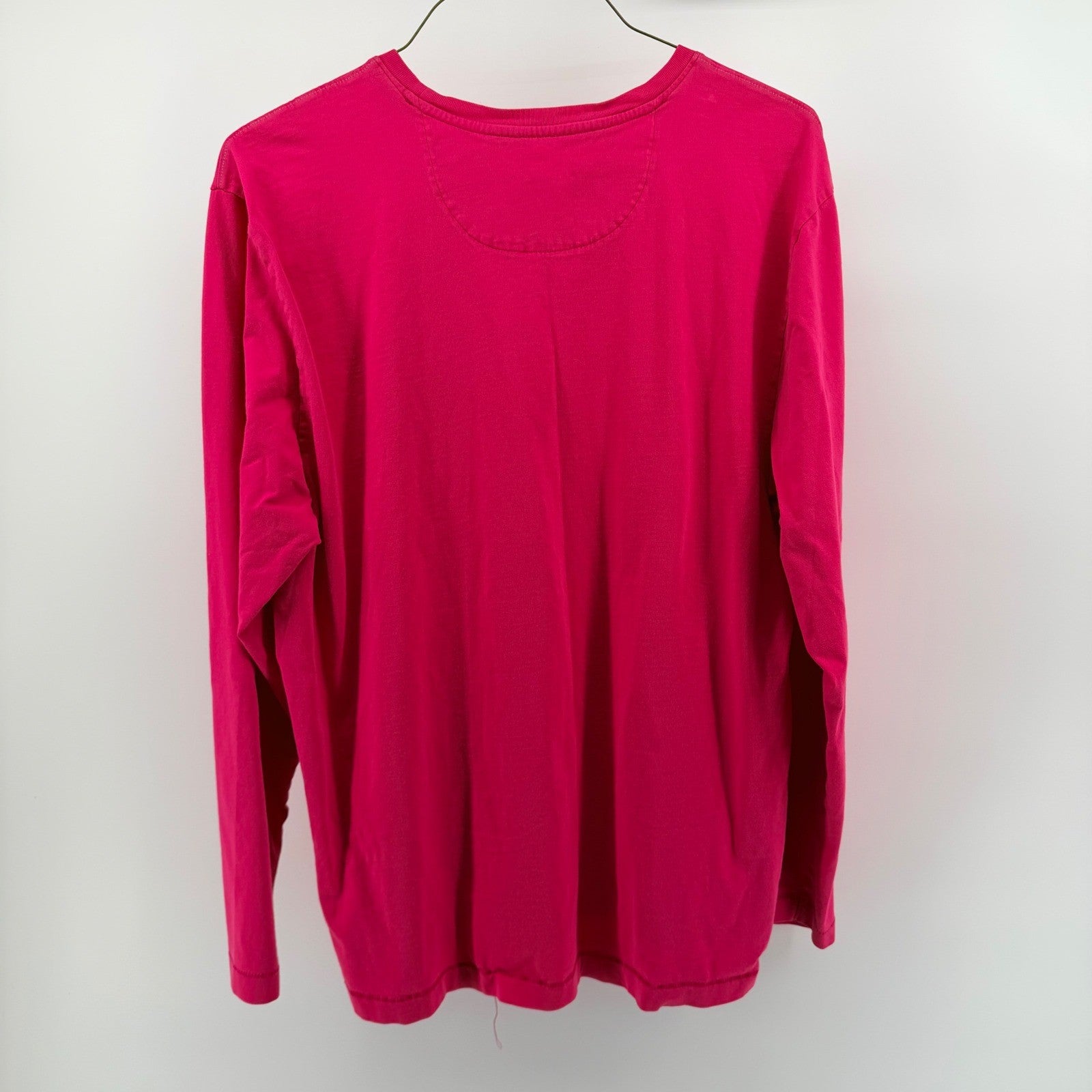 Tommy Bahama Pima Cotton Long Sleeve Pocket Tee Shirt Large Pink Resortwear
