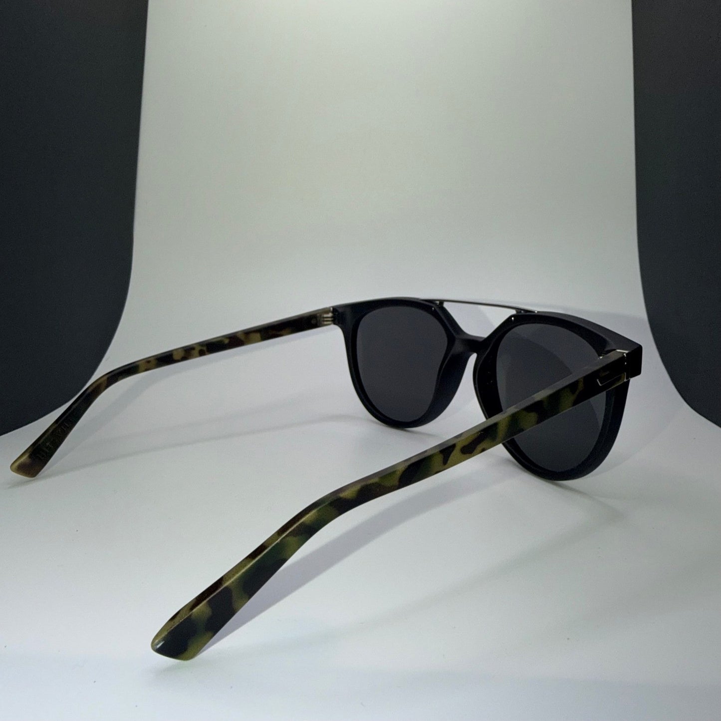 VonZipper Hitsville Sunglasses Camo Tortoise Double Bridge Matte Black Grey Lens