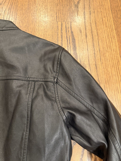 Hayden Los Angeles Womans Full Zip Jacket Black Solid Small Cotton Blend