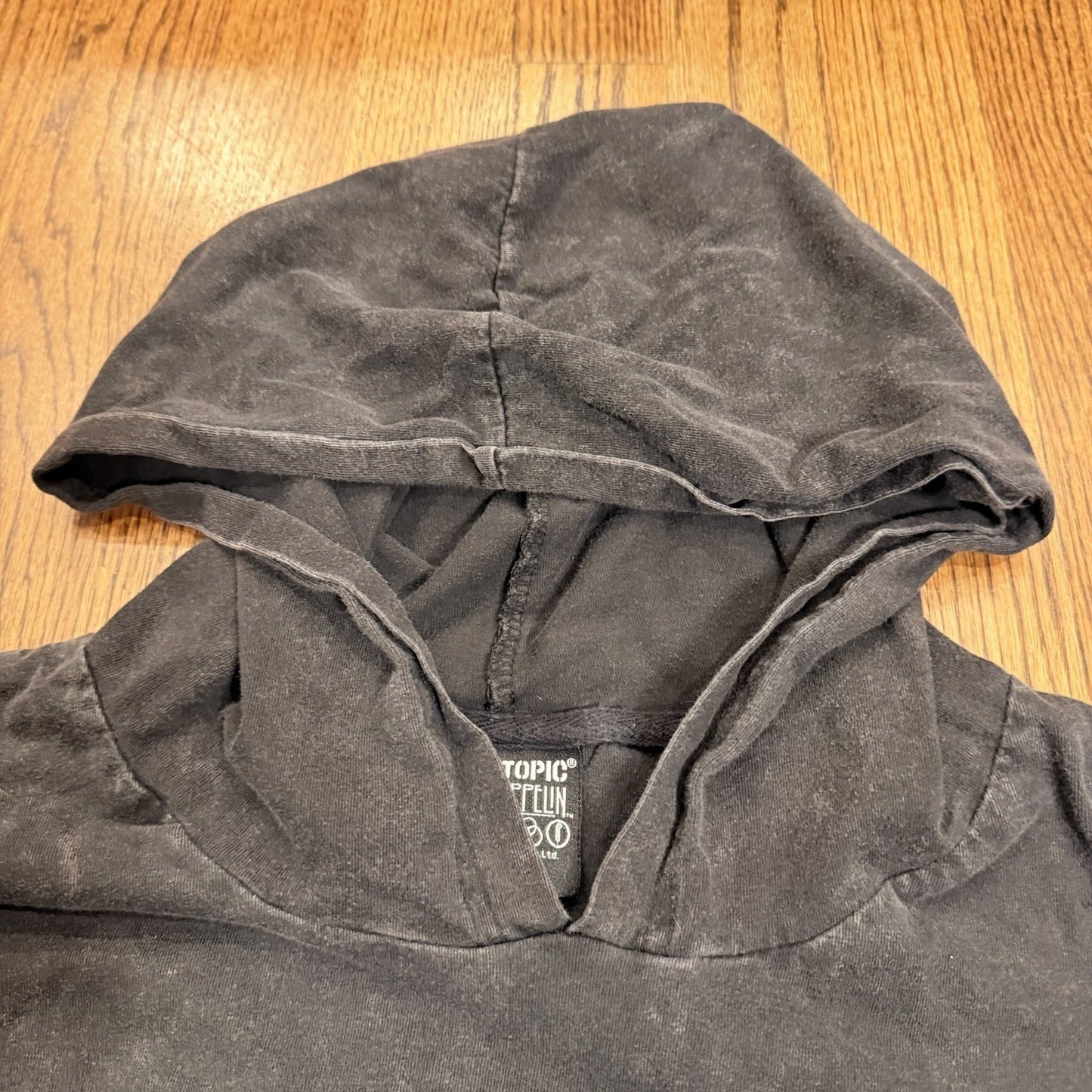 Hot Topic Led Zeppelin Graphic Hoodie Tour 1969 Band Tee Size M Black