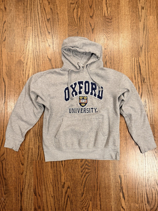 Oxford University Official Merch Embroidered Gray Hoodie Sweatshirt Size Small