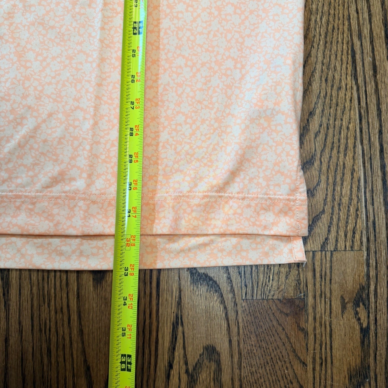 FootJoy Saratoga National Floral Performance Polo XL Orange Lightweight