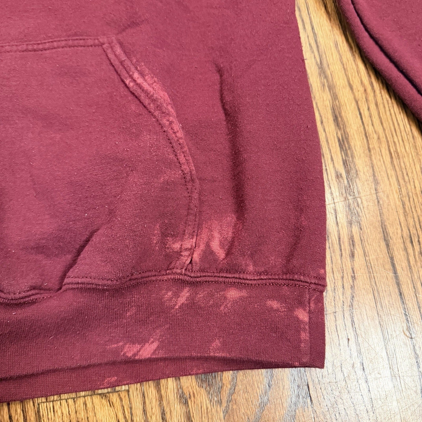 Stewart’s Meat Market Hoodie Yelm WA Local PNW Graphic Pullover Burgundy Size S
