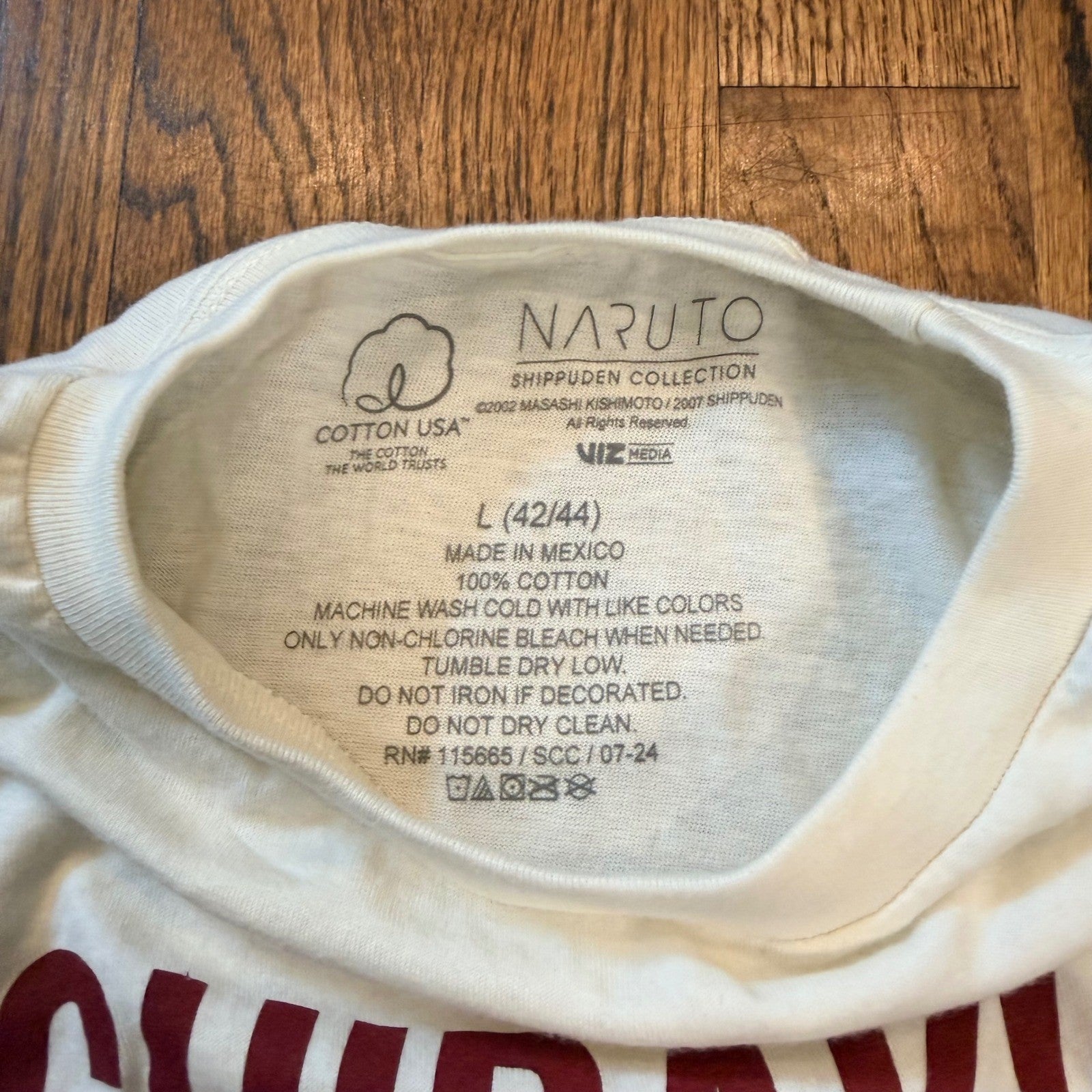 Naruto Shippuden Ichiraku Ramen Graphic T-Shirt Large Cream New