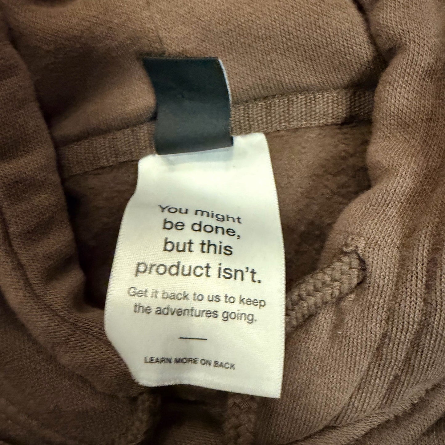 The North Face Circular Design Hoodie Fleece Sweatshirt XL Brown