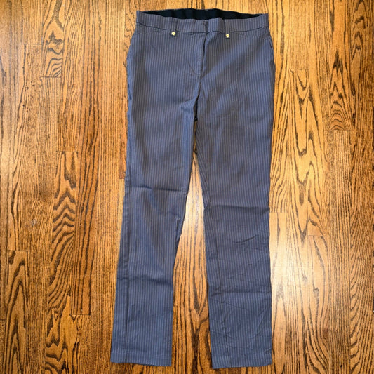Rafaella Classic Pinstripe Dress Pants Comfort Waist Size 10 Navy Blue