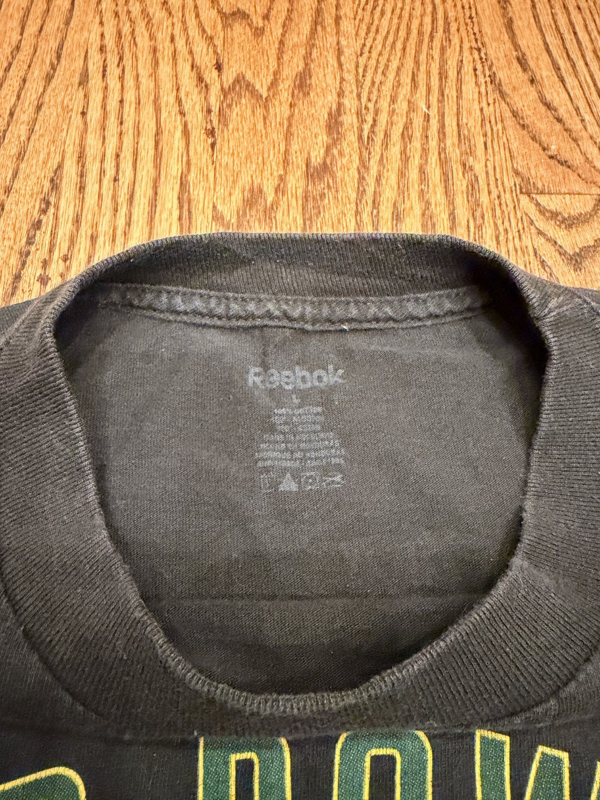 VTG Green Bay Packers Super Bowl XLV Champions Long Sleeve Reebok L Black