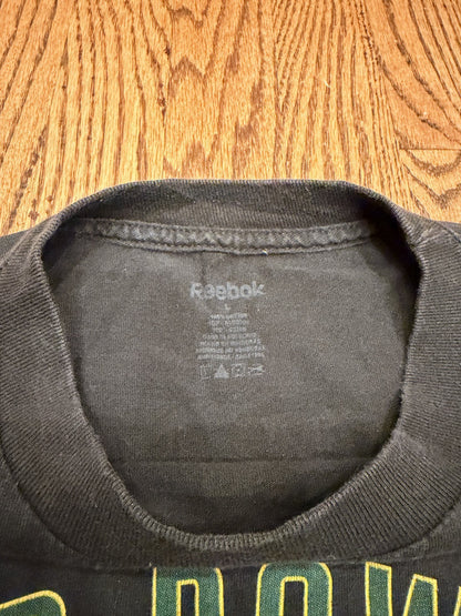 VTG Green Bay Packers Super Bowl XLV Champions Long Sleeve Reebok L Black