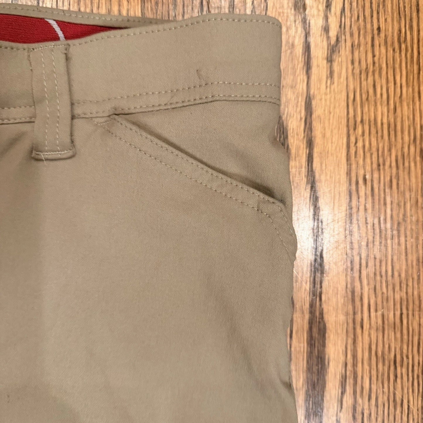 Wrangler Pants Men's 38x30 Tan Flex Waist Cargo Hiking Straight 10NW788FR