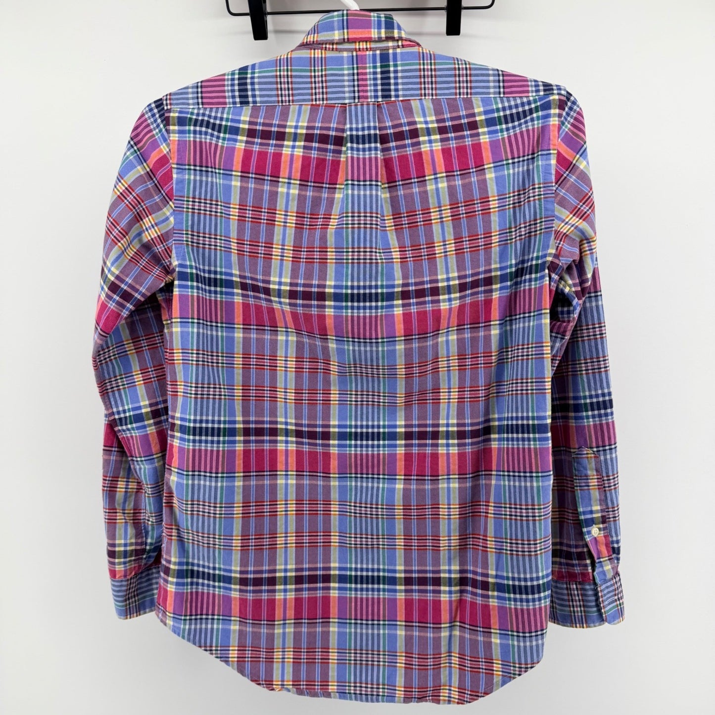 Ralph Lauren Classic Fit Plaid Button Down Shirt Multi Color Mens Small S Preppy