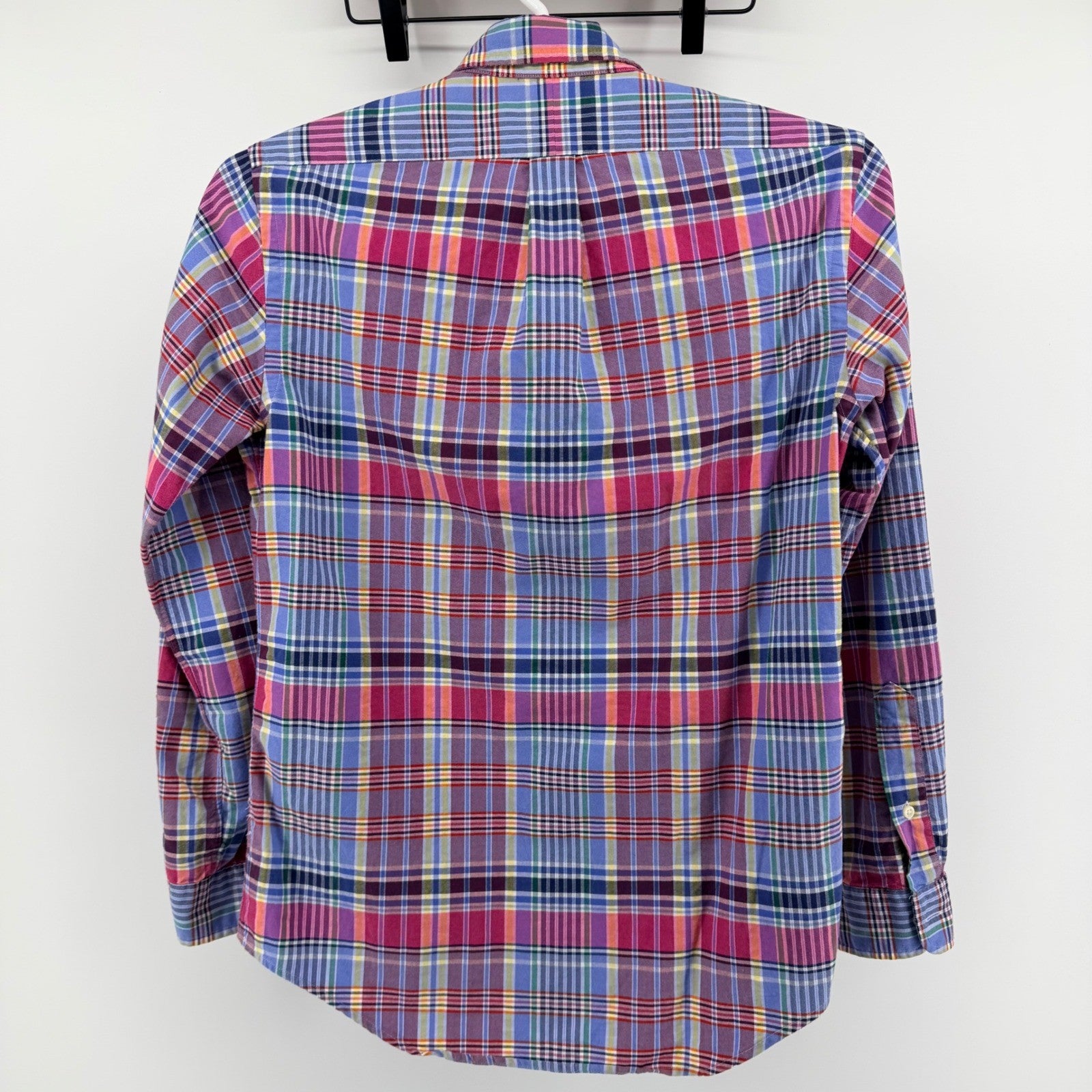 Ralph Lauren Classic Fit Plaid Button Down Shirt Multi Color Mens Small S Preppy