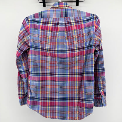 Ralph Lauren Classic Fit Plaid Button Down Shirt Multi Color Mens Small S Preppy